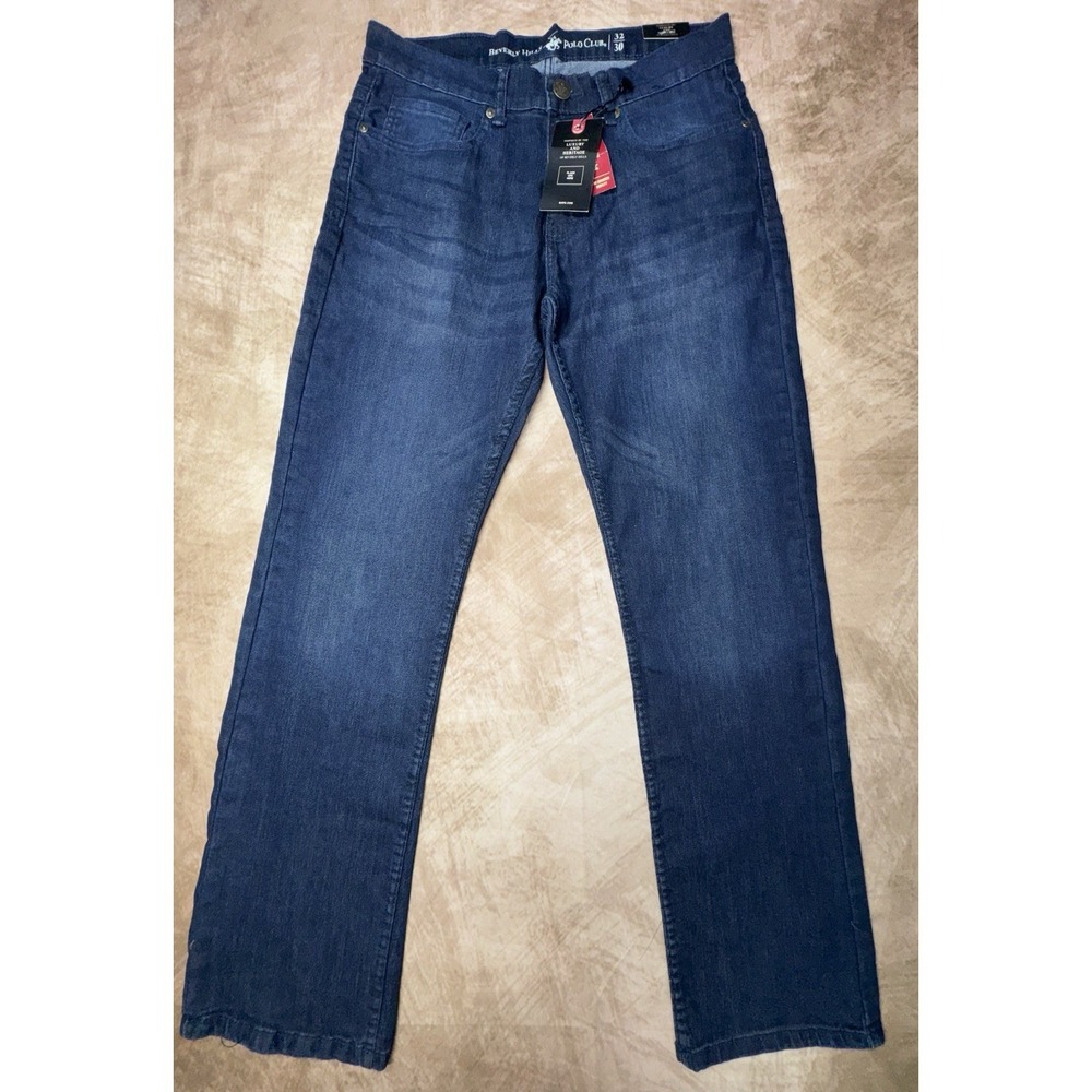 Jeans Beverly Hills Polo Club Mens 32X30 Modern Stretch Slim Fit Jeans Blue NWT